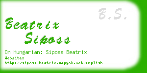 beatrix siposs business card